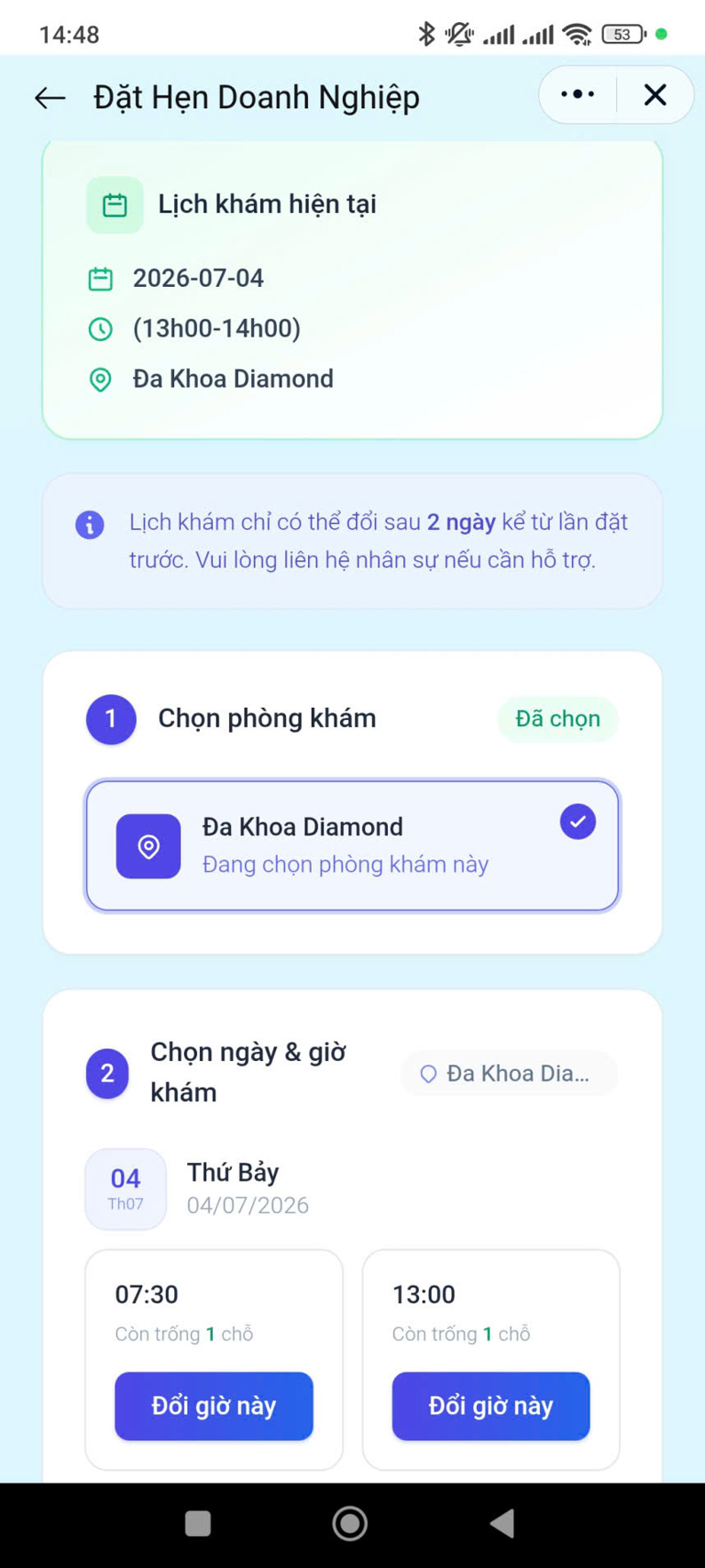 Hướng Dẫn Check In Khám Sức Khỏe Doanh Nghiệp Tại Đa Khoa Diamond