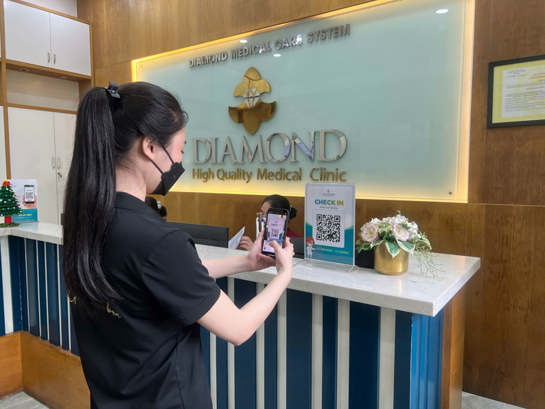 HƯỚNG DẪN CHECK-IN ĐĂNG KÝ KHÁM  (Dành cho Khách Hàng Doanh Nghiệp – Áp Dụng Tại Trung Tâm Y Khoa Diamond)