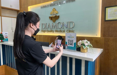 HƯỚNG DẪN CHECK-IN ĐĂNG KÝ KHÁM  (Dành cho Khách Hàng Doanh Nghiệp – Áp Dụng Tại Trung Tâm Y Khoa Diamond)