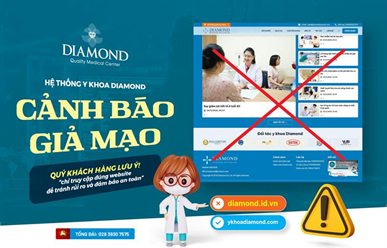 THÔNG BÁO KHẨN VỀ WEBSITE GIẢ MẠO HỆ THỐNG Y KHOA DIAMOND