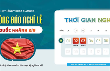 THÔNG BÁO NGHỈ LỄ QUỐC KHÁNH 2/9